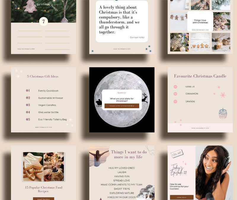 Christmas Instagram Post & Story Template Canva