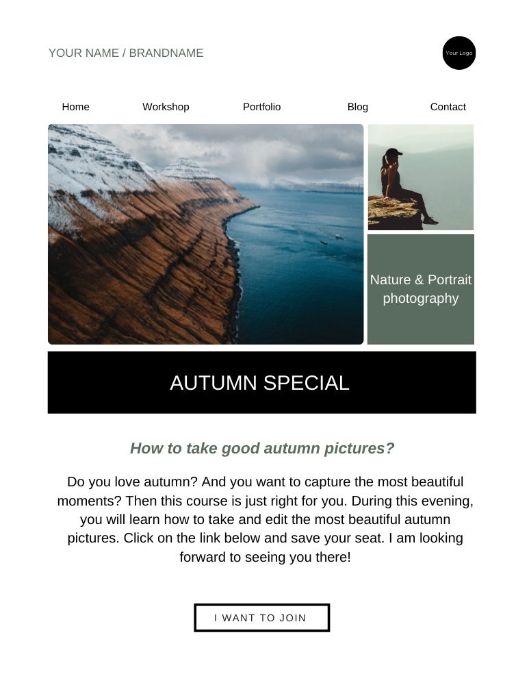 Newsletter template page 1