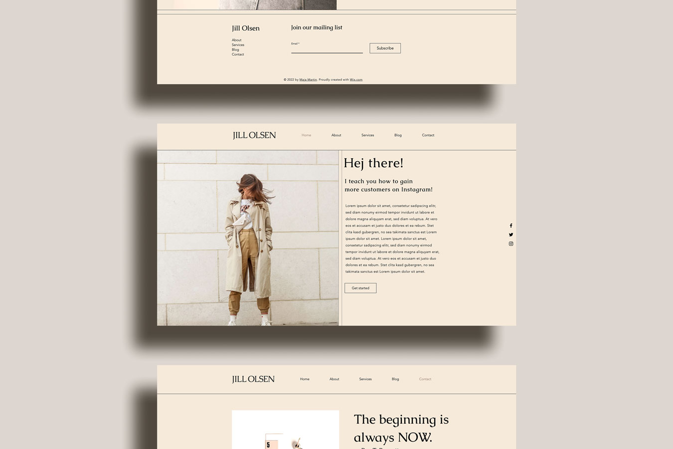 Wix website template Jill