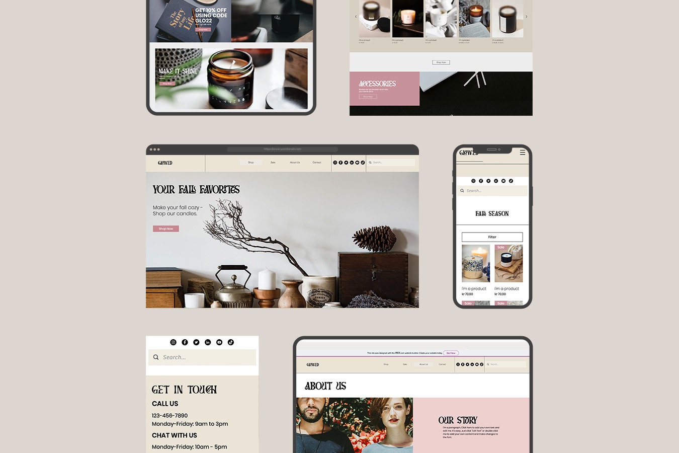 Wix E-Commerce Website Template