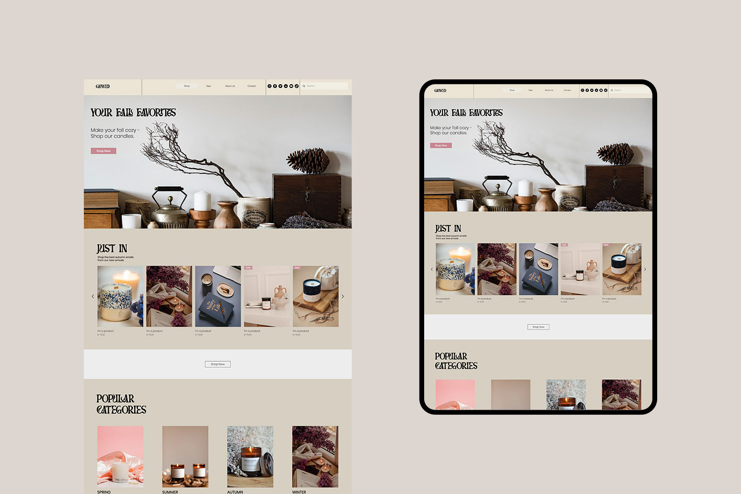 Wix E-Commerce Website Template