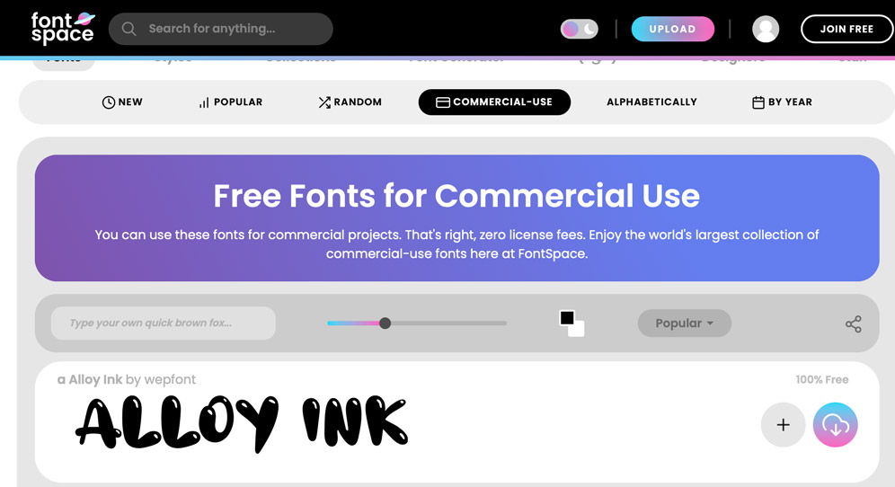 Font Space