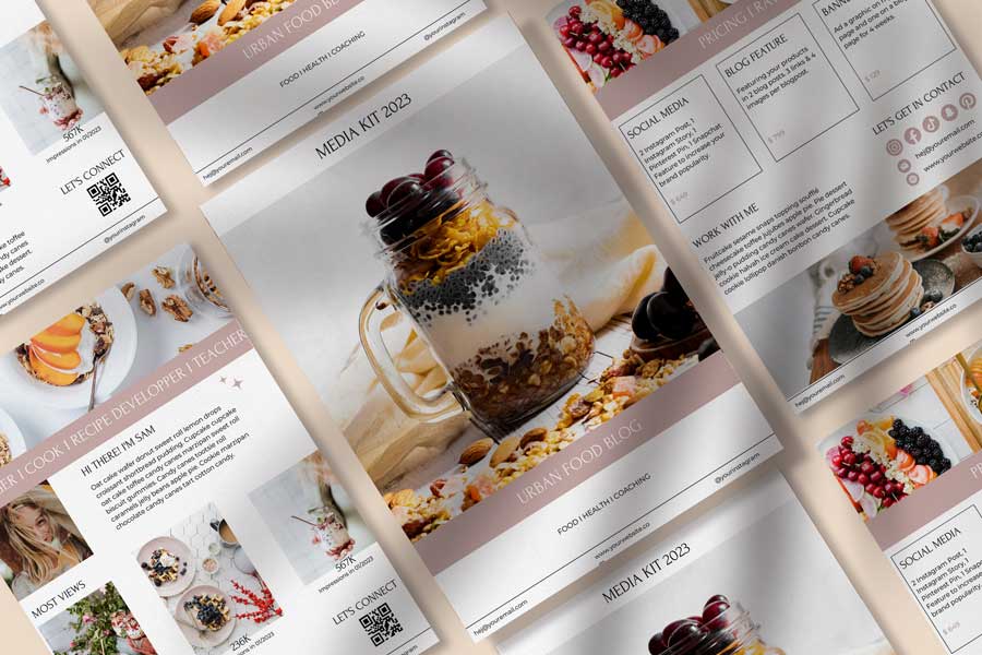 Media Kit Template Food Blogger