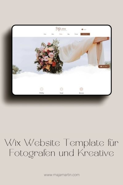 Wix Website Template für Fotografen und Kreative