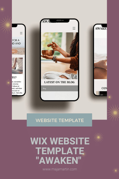 Wix Website Template „Awaken“ für Yoga I Mindfulness I Meditation
