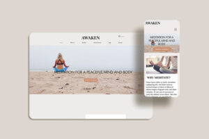 Awaken website template mockup