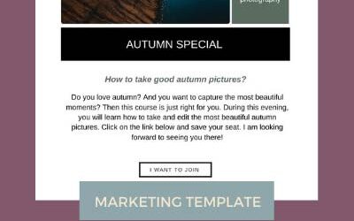 Newsletter template for photographers