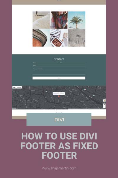 How to use Divi footer as fixed footer