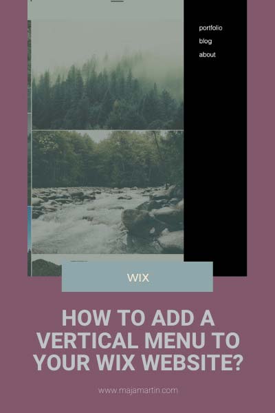 How to add a vertical menu to your WIX website?