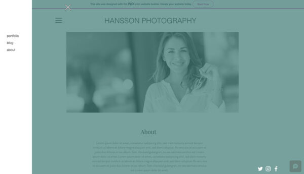 Wix Template for Photographers